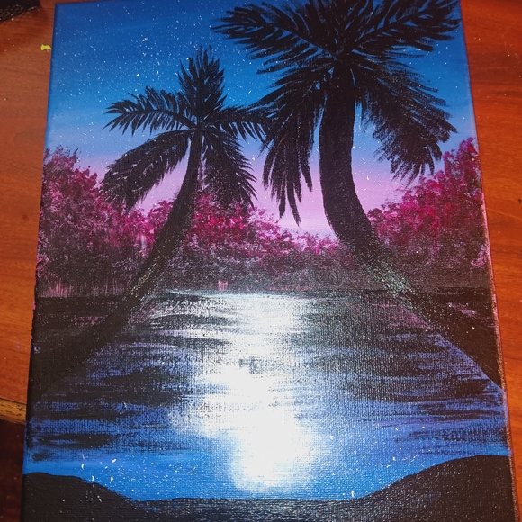 Serene Palm Oasis Canvas Art - Picture 1 of 16